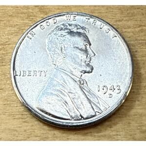1943 D Steel Lincoln Cent Double Struck Excellent Rate!🔥